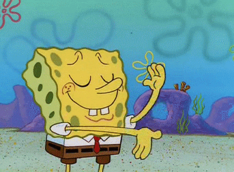 Image showing spongebob dusting hands